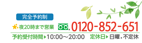 電話番号 0120-852-651